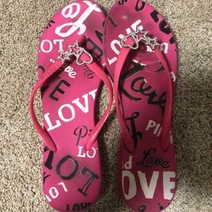 Victoria’s Secret PINK pink flip flops